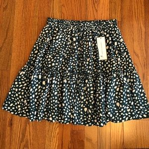 Green and white dot skirt size M